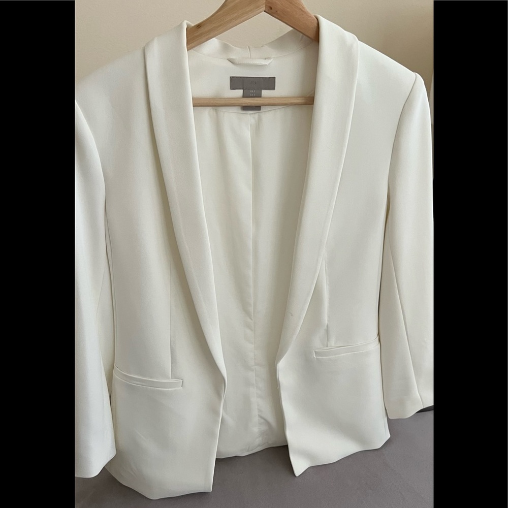 Hnm white basic blazer